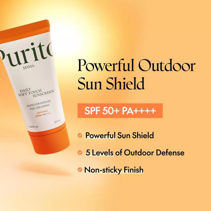 Purito Daily Soft Touch Sunscreen SPF50+ PA++++ 60 ml.