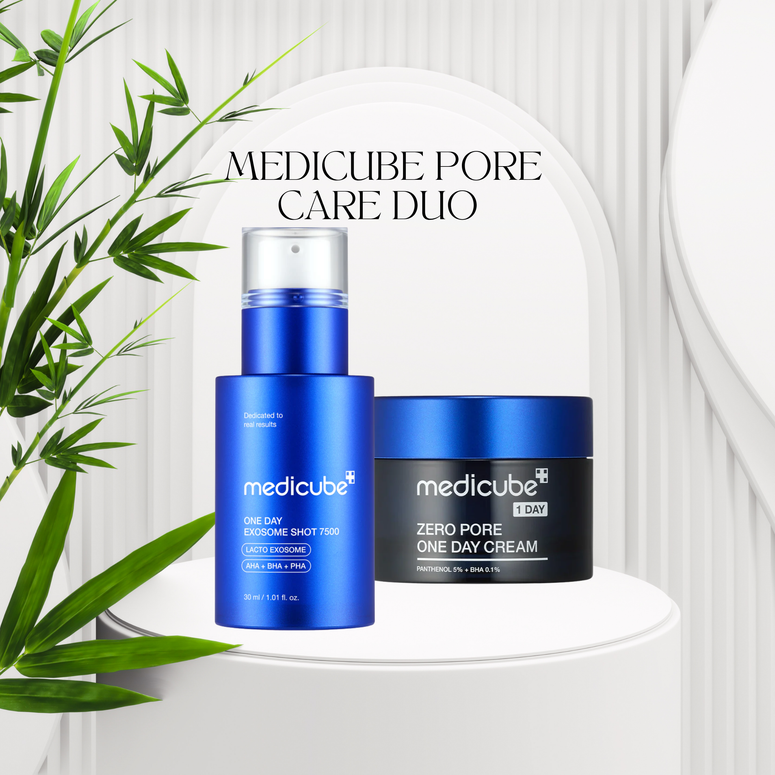 Medicube - One Day Exosome Shot Pore Ampoule 7500 + Zero Pore One Day Cream